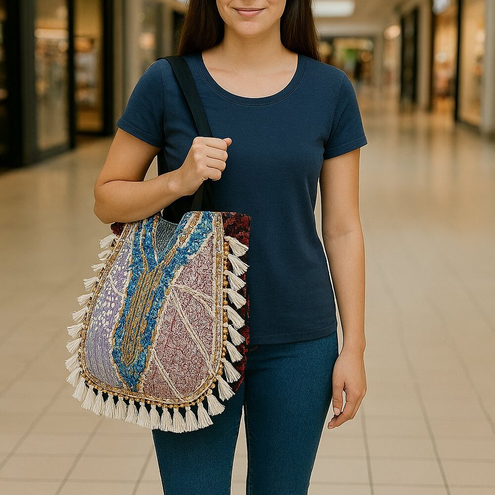 Multicolor Bohemian Tote Bag